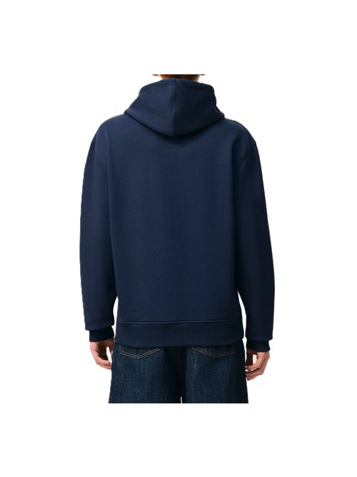 Felpa con cappuccio Ami De Coeur rosso in cotone blu Ami Paris | BFUSW235.730430 NIGHT BLUE